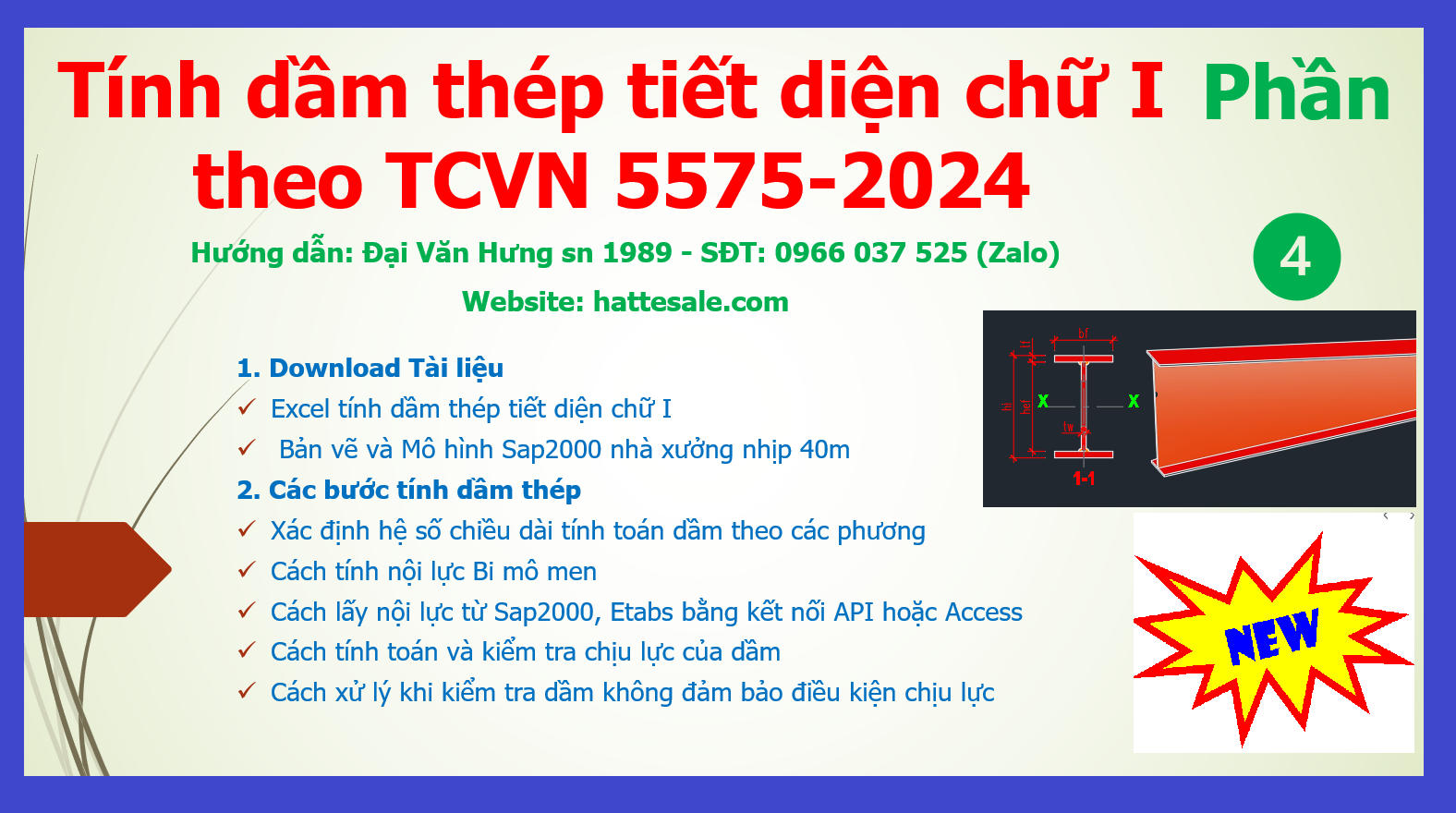 So sánh TCVN 5575-2024 với TCVN 5575-2012 phần 4. Tính dầm thép tiết diện chữ I